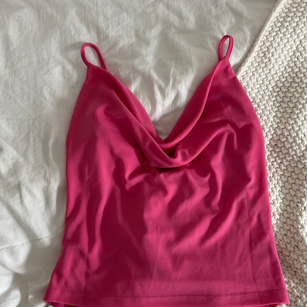 Zara Pink Cowl Neck Top